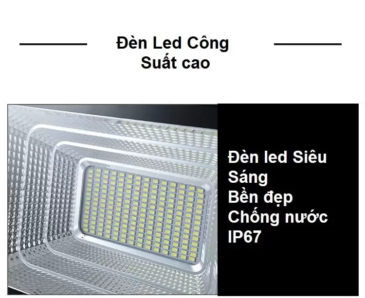 Đèn pha báo pin 500W NLMT sáng trắng